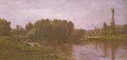 Charles-Francois Daubigny Die Ufer der Oise painting